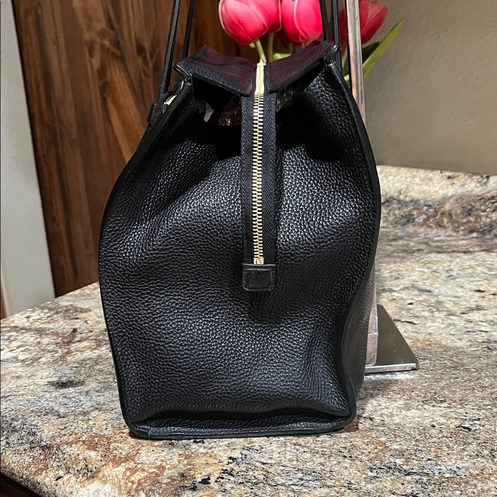 Salvatore Ferragamo EUC Amy Gancini Tote Bag Black Pebbled Leather - Picture 5 of 15